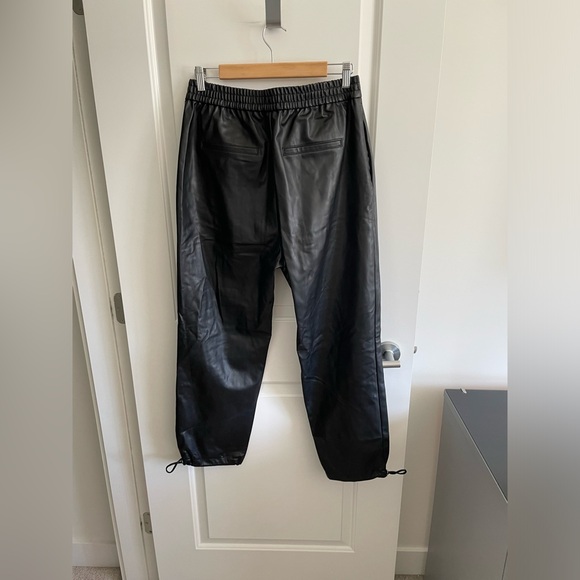 Zara faux leather joggers size large - Picture 2 of 3
